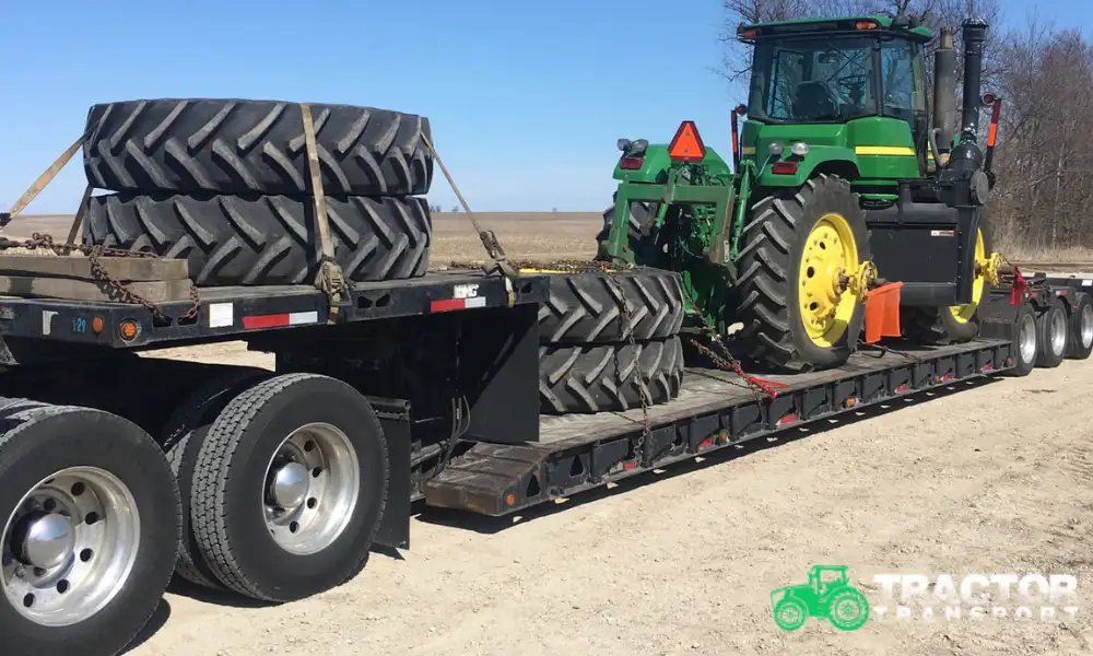 Transporting John Deere tractor